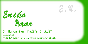 eniko maar business card